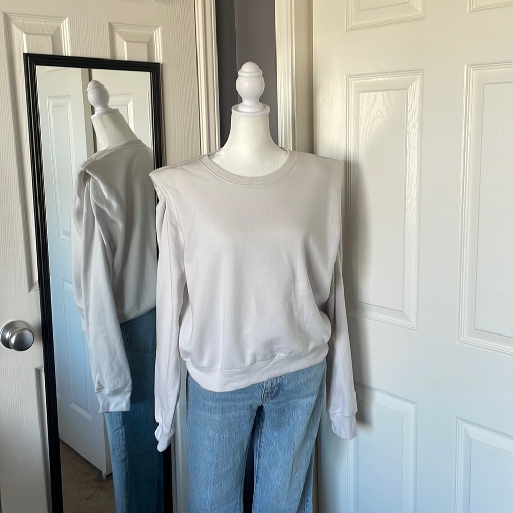 Zara padded shoulder sweatshirt